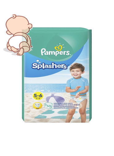Pampers Splashers Size 5-6 1X10 Cp